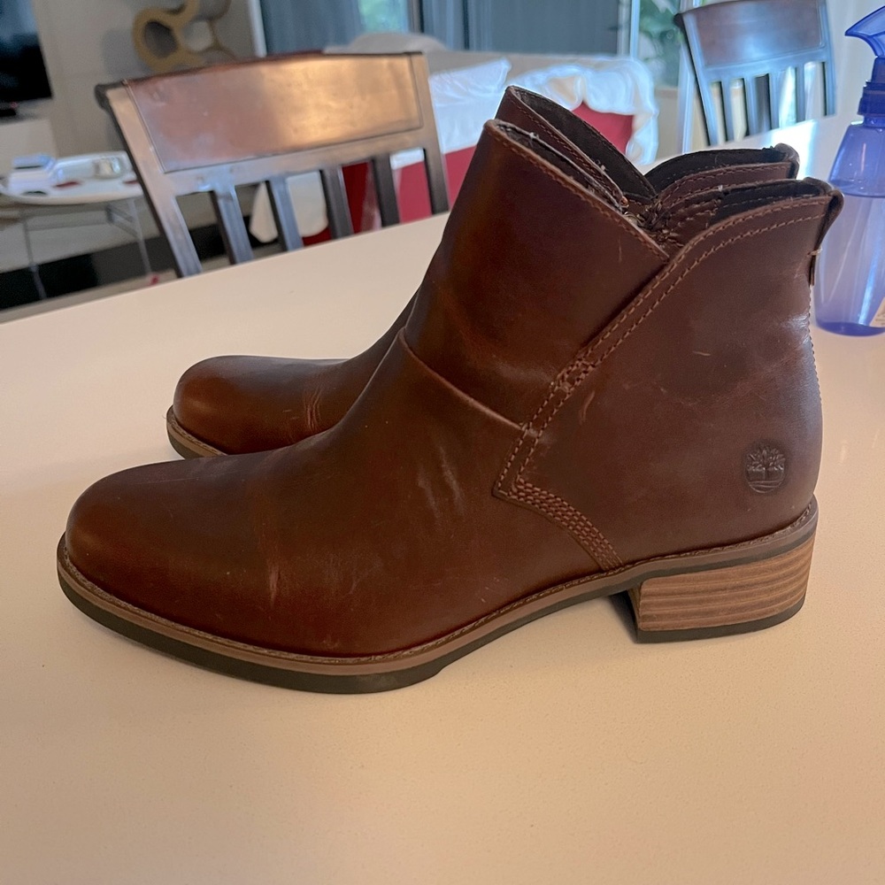 Timberland Ortholite size 8.5 cognac boots